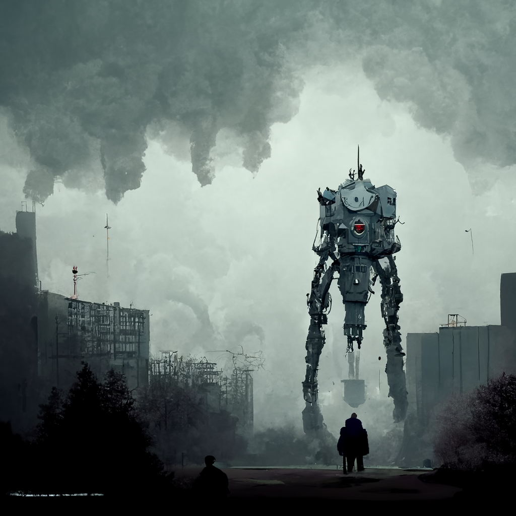 霧の町と機械A